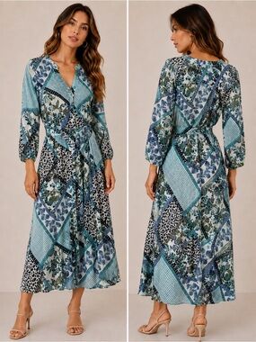 Stella & Julie printed dress 6 NWOT